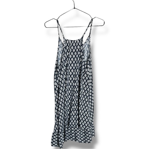 GAP Blue & White Floral Geometric Patterned Sleeveless Halter Style Beachy Dress - Picture 15 of 16